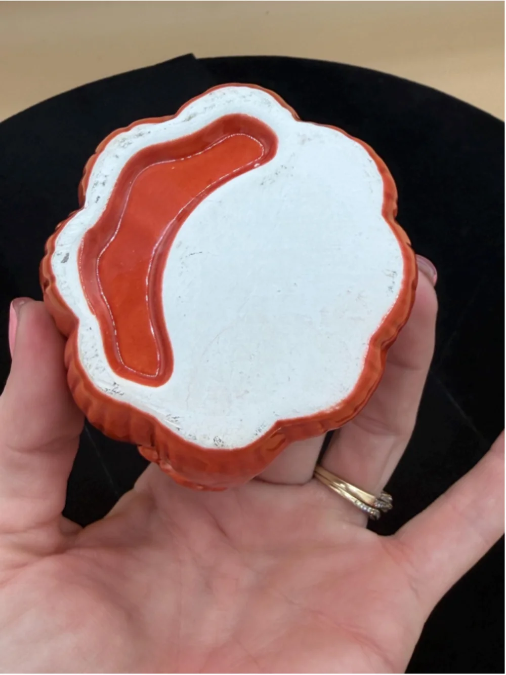 Ceramic Pumpkin Tealight Candle Holder Luminary Orange Brown Fall Halloween